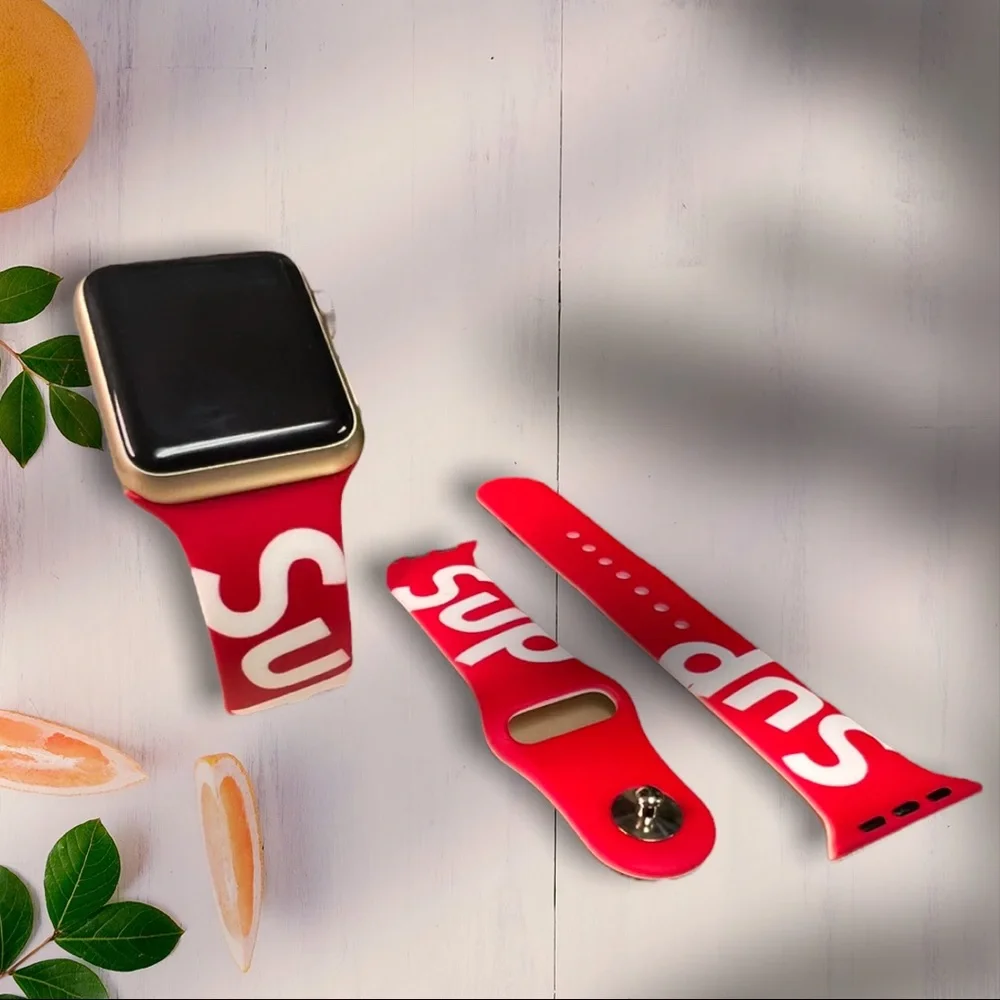 Watchband for Apple Watch in Super Cool Hype Drip Design in Red